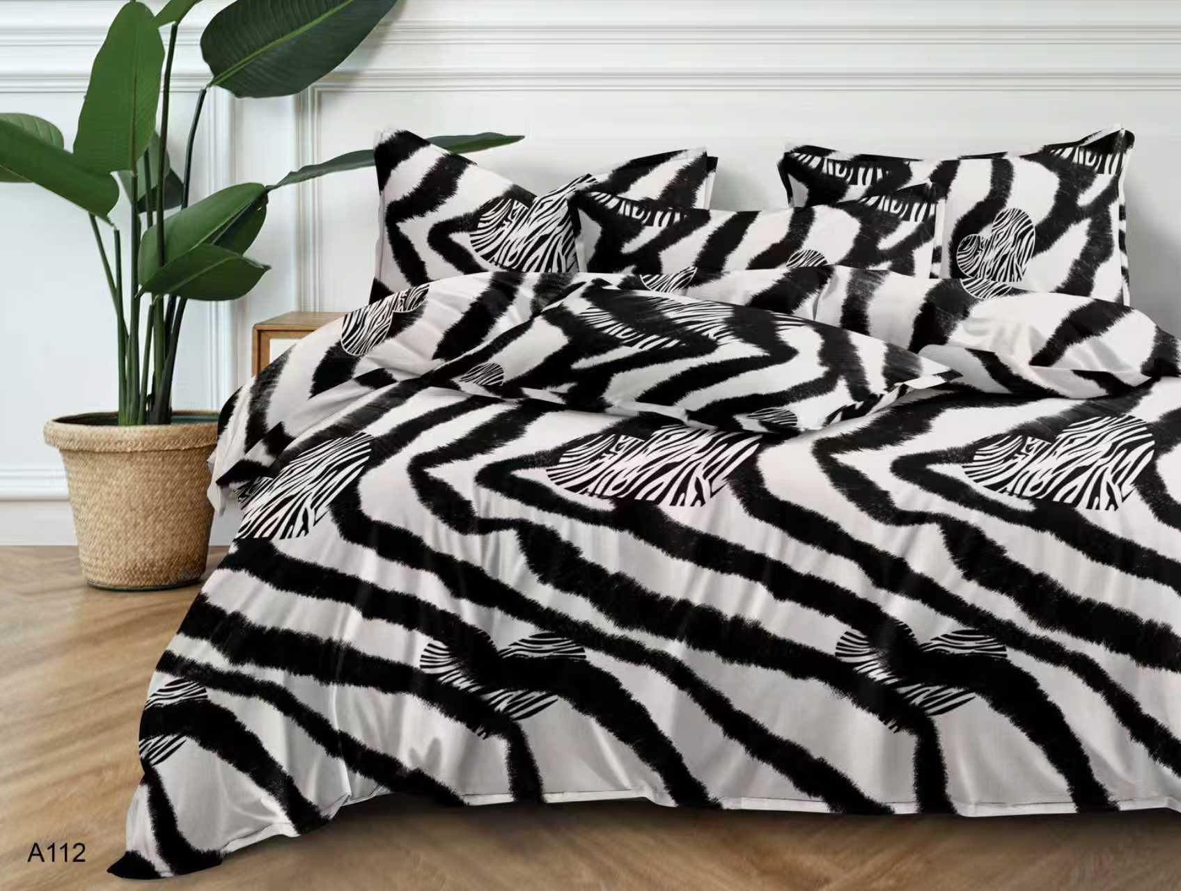 IMG-390abebfe6f8c4e76c4bfac1bab3b314-V 140×200 Komplet pościeli z prześcieradłem zebra - obrazek 1