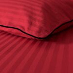 Elegancka pościel bawełniana w pasy 200x220 z ozdobną lamówką - obrazek 2
